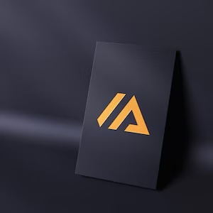 Modern creative agency laptop mockup showing dark themed website design