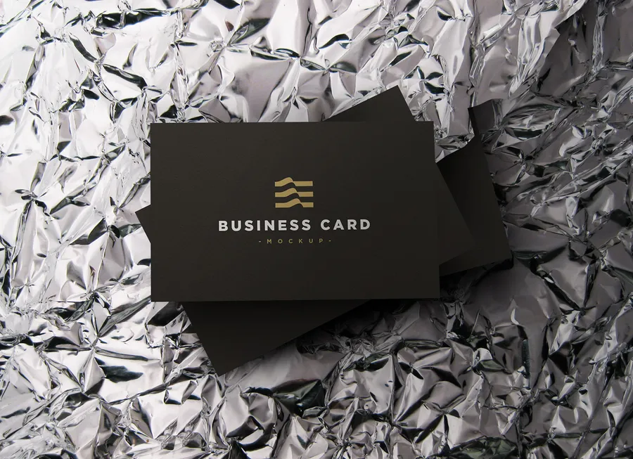 Print design project placeholder - dark elegant business card mockup