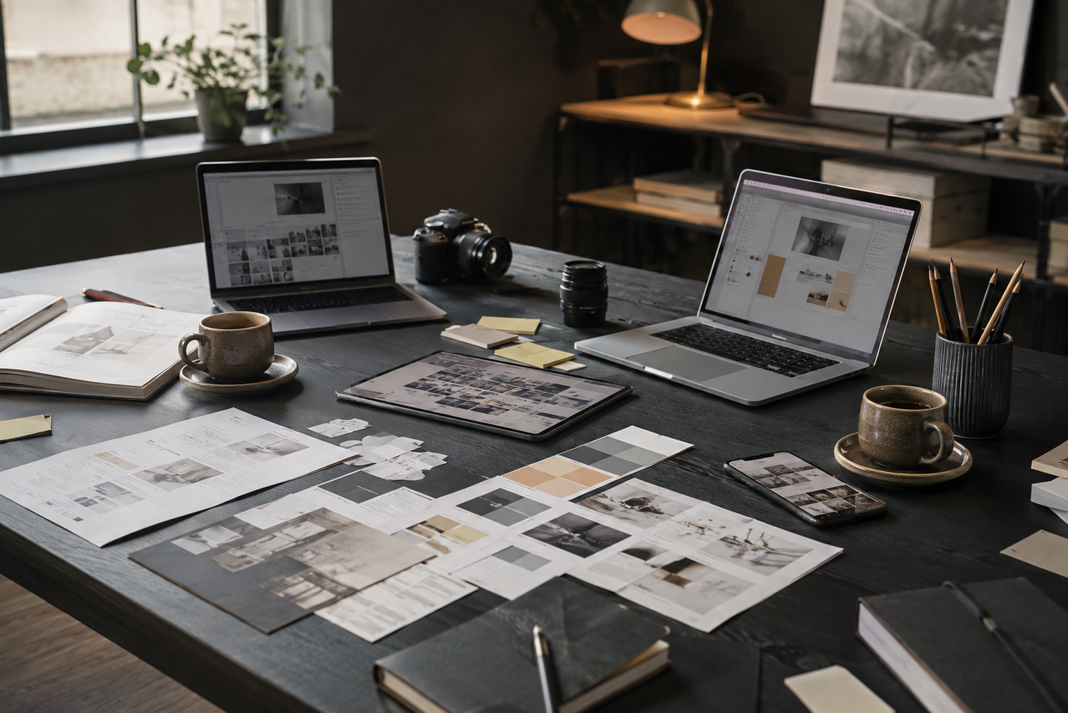 Creative team collaborating in a modern office