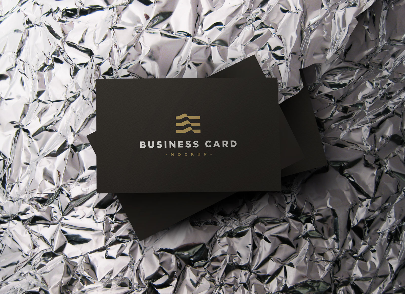 Print design project placeholder - dark elegant business card mockup